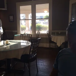 The outside deck from inside the house.