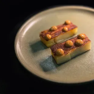 Yukon Gold Potato Terrine w/ black garlic mayonnaise | Tasting Menu - $87 pp