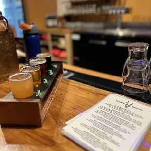 The flight at the bar