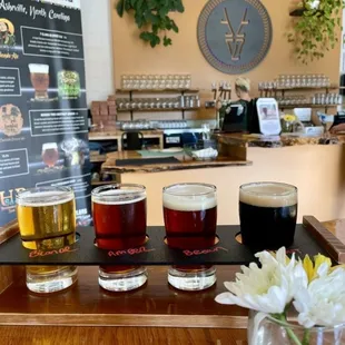 Selection of four brews