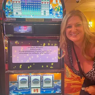 One of our guests who won 35,000.00 on a $5.00 bet!