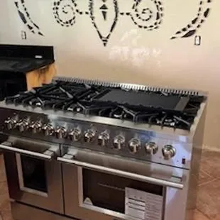 A beautiful range on which a few burners weren&apos;t working . We were able to come out diagnose and fix the problem!