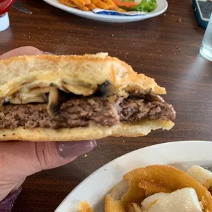Mushroom Swiss burger..VERY YUMMY