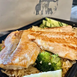 Thai Fried Rice with Salmon