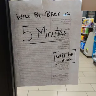 5 minutes,yeah right