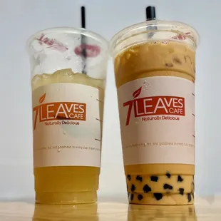 Summer Mint + Thai Tea w/ Boba