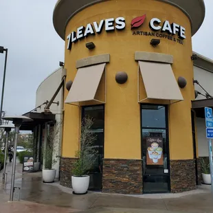 the front of the restaurant