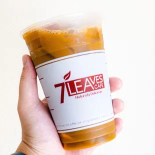 Thai Tea w/ Matcha Soy and Custard Pudding