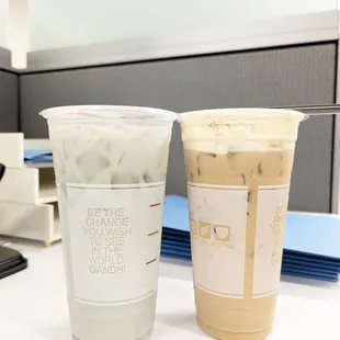 Left: easy ice (but photo doesn&apos;t do justice. there&apos;s more) Right: regular ice NOT cool.