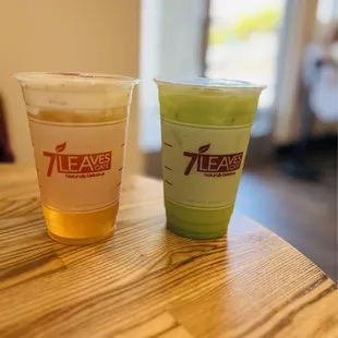 Sea Cream Jasmine Tea and Mung Bean Milk Tea