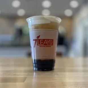 Sea Cream Jasmine Tea with boba