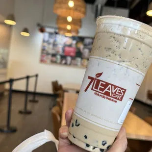 House coffee with honey boba $7.45 2/16/25