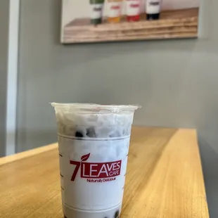 Taro Milk Tea with boba ($5.65)