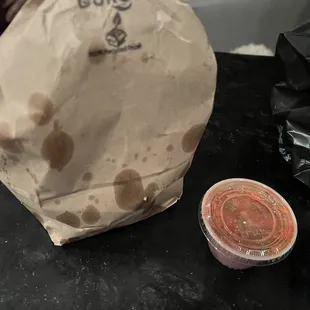 the contents of a burrito