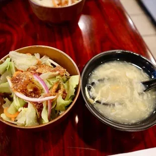 Salad and soup