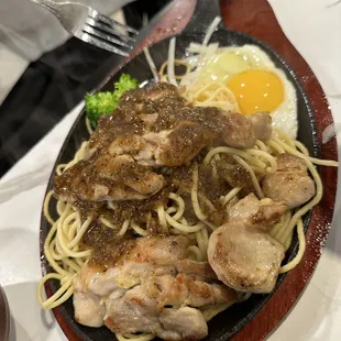 Chicken with black pepper sauce