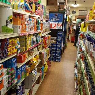 Great selection of groceries and household products for a corner market