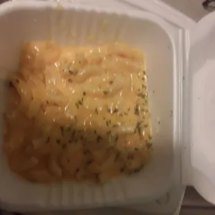 Side of mac and cheese (came as an option of fries or a side with cheesesteak.)