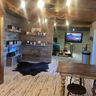 Assortment of coffee and main shop