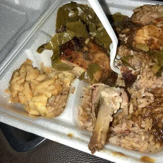 Dark Jerk Chicken with 2 Sides