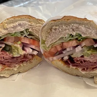 Tuna sandwich with a pastrami add-on.  Enjoyed every bite of it.