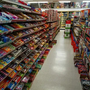 the aisle of a grocery store