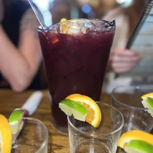 a close up of a drink