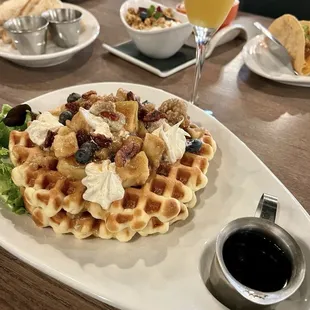 Apple Cobbler Buttermilk Waffles