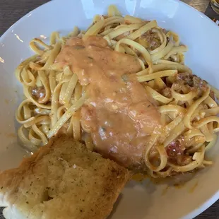 Pasta with shrimp