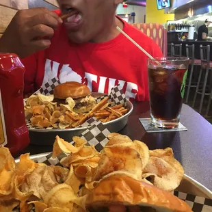Taphouse burger and the avocado burger. Yummy in your tummy.