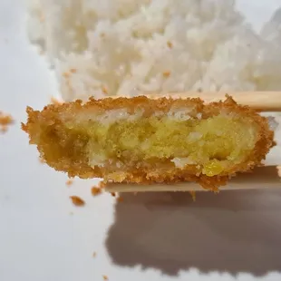 Inside a Curry Croquette - 2 for $5 or you can choose it as Bento Box item.