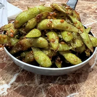 Spicy Garlic Edamame