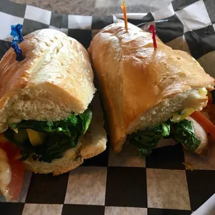 Hot veggie sandwich - delicious