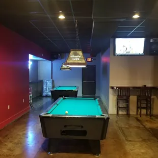 2 pool tables