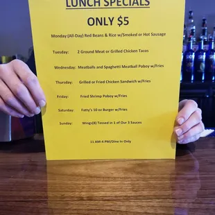 Lunch specials