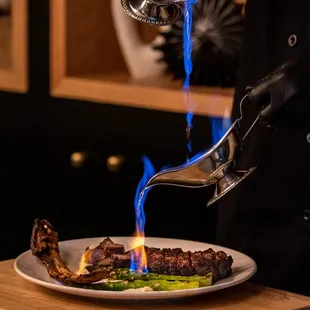 a chef preparing a meal