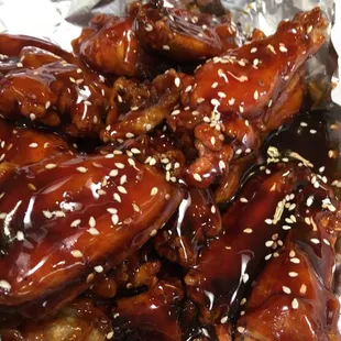 Garlic teriyaki wings
