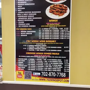 Menu as of 12/20/17