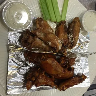 Tequila lime and Mango habanero wings