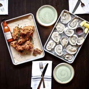 Their house made fried chicken and War Shore oysters are a favorite!