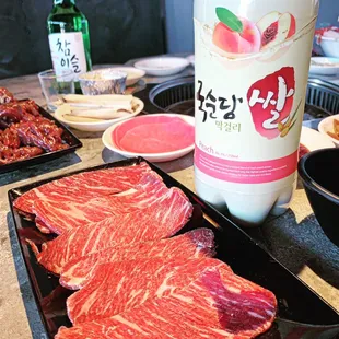 Boneless Prime Ribs pairing with Peach Makgeolli