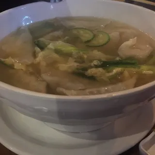 Dumpling Soup with Vegetables and Egg