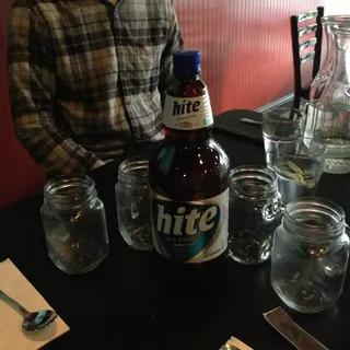 Bottled Korean Beer- HITE 21 oz. and 640 ml