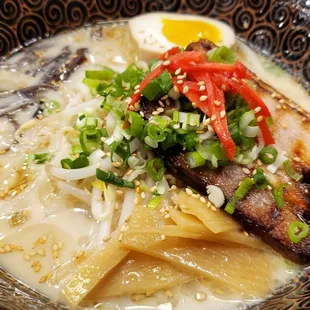 a bowl of ramen and noodles