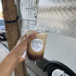 I got my  vanilla/caramel  oatmilk ice coffee