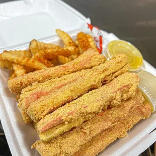 Fried crab sticks (imitation)