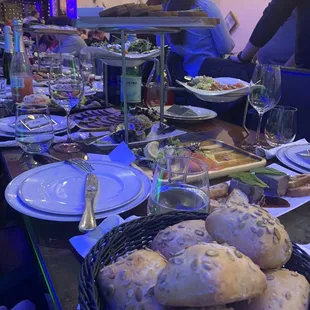 a table full of food