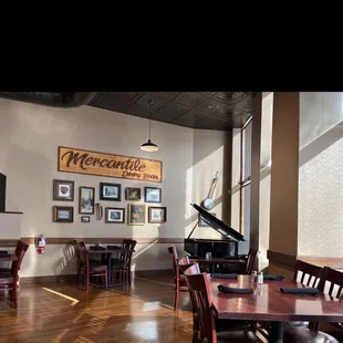 the dining area of a restaurant