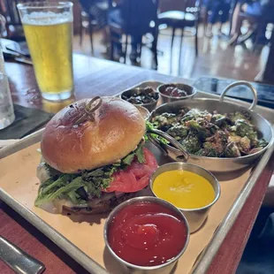 Burger with brussels