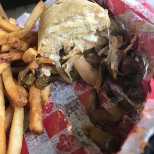 Mouth watering Philly cheesesteak
